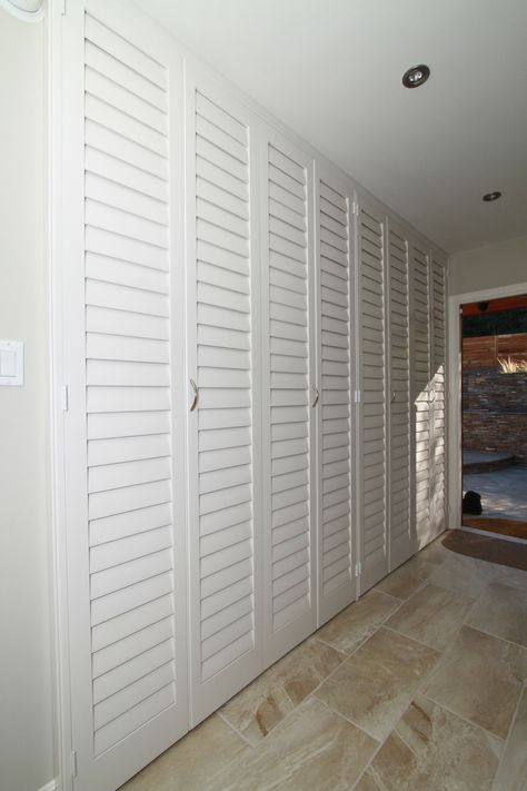 "This is the BEST COMPANY!! They make a GREAT product excellent prices and great quality product if you are thinking of shutters for any of your windows and think you cannot afford them please call this company for a quote.. i thought the price would be twice what it was. Wow." -Kathy A . . . #Shutters #LosAngeles #Homeowner #interiordesign #homedecor #windowcoverings #windows #home #plantationshutters #decor Los Angeles, Angeles, Regular Closet, Wood Closet Doors, Wood Closet, Louvered Shutters, Luxury Closets Design, Interior Shutters, Wardrobe Design Bedroom