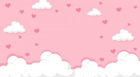 Valentine theme with hearts in pink sky | Free Vector #Freepik #freevector #food #heart #cartoon #sky Valentine Wallpaper Aesthetic, Wallpaper Aesthetic Cartoon, Cartoon Sky, Valentine Wallpaper, Heart Cartoon, Theme Pink, Wallpaper Aesthetics, Aesthetic Cartoon, Pink Laptop