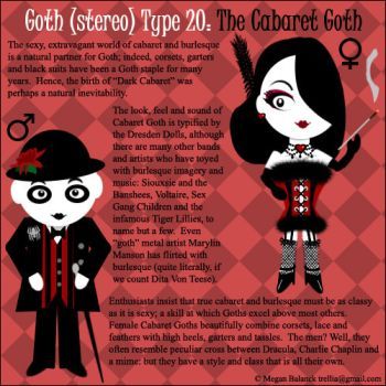 Goth Type 20: The Cabaret Goth by Trellia Cabaret Goth, Dresden Dolls, Types Of Goth, Dark Mori, Goth Subculture, Victorian Goth, Goth Girl, Gothic Clothing