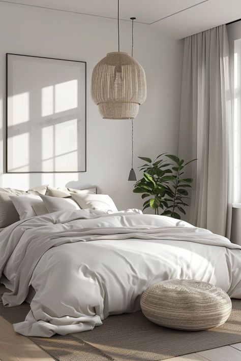 Create Serenity with Scandinavian Bedroom Ideas 🛏️✨ Design a calm and cozy bedroom with Scandinavian-inspired decor. Use neutral tones, natural materials, and minimalist furniture for a peaceful and stylish retreat. 🌿🏡 #ScandinavianBedroom #HomeDecor #MinimalistDesign #BedroomInspo Neutral Tones Bedroom, Neutral Tone Bedroom, Scandinavian Bedroom Ideas, Scandinavian Bedroom, Minimalist Furniture, Scandinavian Inspired, Bedroom Inspo, Cozy Bedroom, Neutral Tones