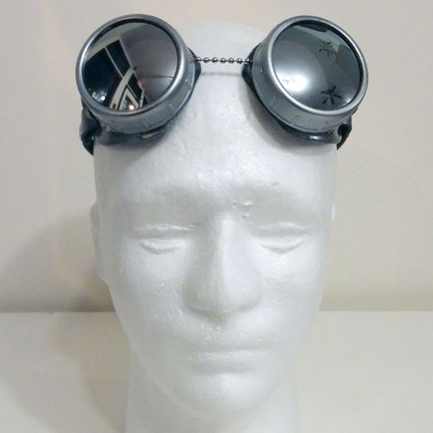 Steampunk Goggles On Head, Goggles Art Reference, Glasses On Head Drawing, How To Draw Goggles On Head, Goggles On Head Reference, Sunglasses On Head Reference, Glasses On Head Reference, Science Goggles Drawing, Goggles Drawing Reference