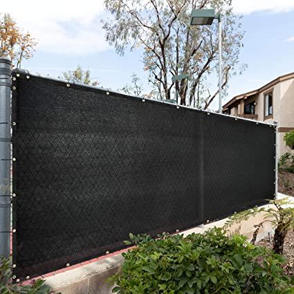 Fence Privacy Screen, Fencing And Gates, Fence Privacy, Privacy Fence Screen, Black Fence, Outdoor Fencing, Fence Screening, Sun Sail Shade, Artificial Boxwood