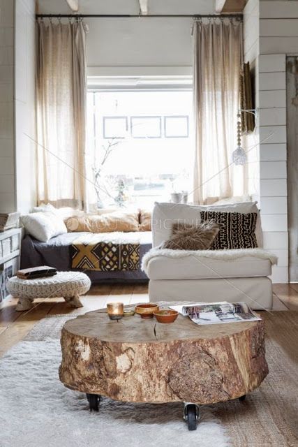 South Shore Decorating Blog: 50 Favorite for Friday #158 Mebel Antik, Stump Coffee Table, Wood Stumps, Interior Boho, Airy Room, Diy Casa, Hus Inspiration, Design Del Prodotto, Coffee Table Design