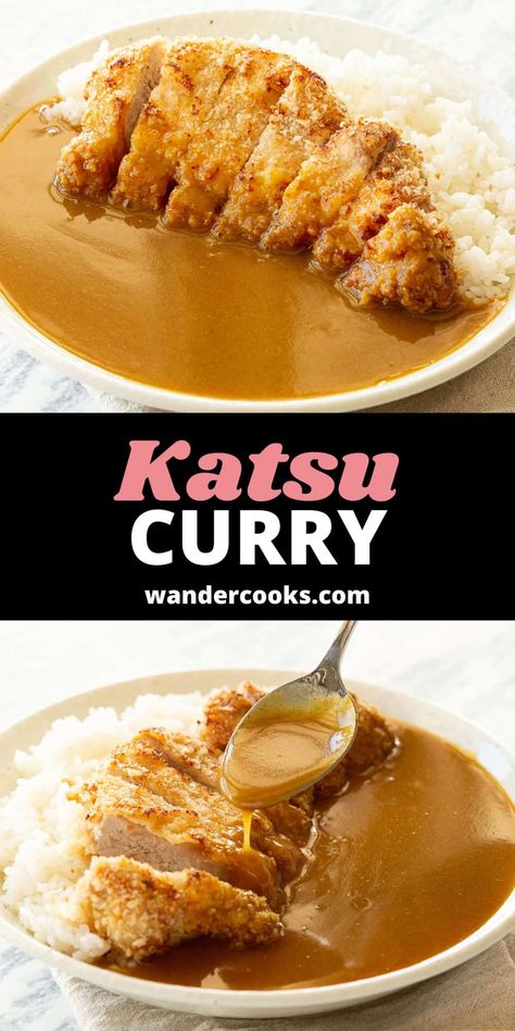 Pork Curry Japanese, Japanese Curry Sauce, Japanese Katsu Curry, Katsu Curry Recipe, Japanese Katsu, Japanese Curry Rice, Katsu Curry Recipes, Chicken Katsu Curry, Pork Curry