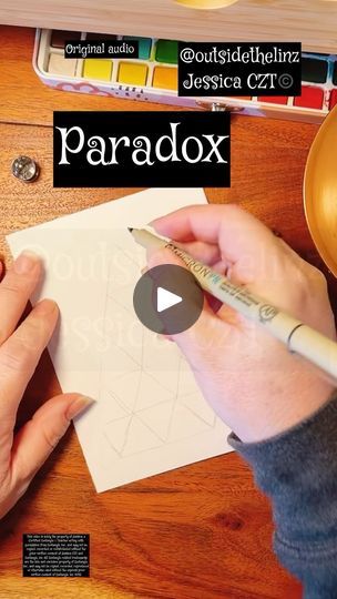 56K views · 3.1K reactions | Paradox watch till the end!! 🥰✍️ 
.
.
Find more here👉https://linktr.ee/outsidethelinz
.
.
.
.
.
.
.
.
#fyp #outsidethelinz #paradox #foryourpage #selfcare #tangletime #zentangle #tangletime #tangle #drawingtutorial #zentangletutorial #czt #breathe #dontholdyourbreath #paper #pen #micron #shadingtutorial #shading #contrast #tree #artistsoftiktok #artist #art @ArtSnacks | outsidethelinz | outsidethelinz · Original audio Paradox Zentangle Pattern, Micron Pen Art, Doodling Art, Zentangle Tutorial, Zen Tangle, Paper Pen, Till The End, Zentangle Patterns, Pen Art