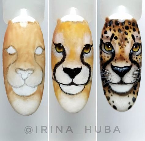 Animal Nail Designs, Disney Acrylic Nails, Pop Art Nails, Animal Print Nails Art, 3d Nail Art Designs, Unghie Nail Art, Crazy Nail Art, Animal Nail Art, Art Deco Nails