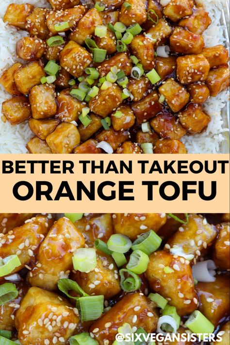 Orange Tofu Recipe, Orange Tofu, Tofu Recipes Healthy, Tofu Recipes Vegan, Tofu Recipe, Tofu Dishes, Orange Sauce, Tasty Vegetarian Recipes, Vegetarian Dinners