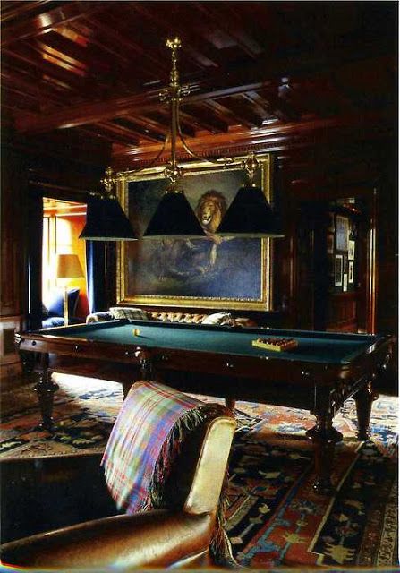 On Cue in the cigar room Billiard Room, Snooker Room, Billiard Rooms, Gentlemens Club, Casa Vintage, English Manor, Pool Rooms, Design Del Prodotto, Ralph Lauren Home