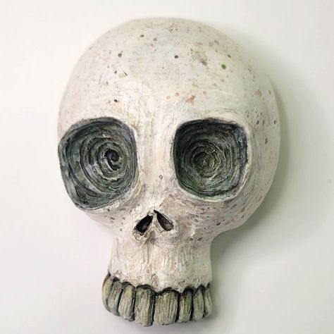 Add a touch of macabre charm to your fridge or magnetic board with these hand made and hand painted Skull Magnets. Each stylized skull magnet is crafted from resin and features a unique design inspired by the iconic aesthetics of Tim Burton. Measuring approximately 3" x 2", these hauntingly beautiful magnets are the perfect addition to any goth, cottage core, or dark academia home decor. Whether you're a fan of the dark and whimsical world of Tim Burton or simply love adding unique and quirky to Decorated Skulls Halloween, Needle Felted Skull, Gothic Pottery Ideas, Hand Painted Magnets, Whimsical Diy Decor, Ceramic Fridge Magnets, Tim Burton Halloween Decor, Goth Home Decor Diy, Gothic Cottage Core