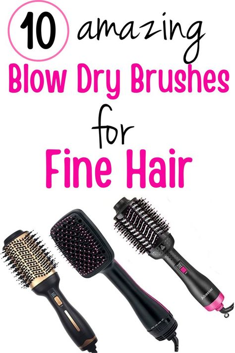 Are you looking for the best blow dry brush for fine hair? This post lists all the best hot air brushes to add volume to fine and limp hair.  Blow dry brushes can help you achieve a salon quality blowout from the comfort of your home. They come in a variety of different styles for different hair types and to achieve different results.  This post looks at a number of different styles of blow dry brush including stationary and rotating brushes, as well as round, oval and flat brushes. Hairstyle Products, Hair Blow Dry, Blow Hair, 50 Hairstyles, Antiaging Skincare, Hairstyle Tips, Limp Hair, Blow Dry Brush, Best Hair Care Products