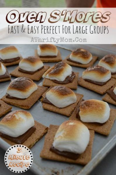 Youth Group Snack Ideas, Youth Group Snacks, Chocolate Marshmallow Recipe, Oven Smores, Baked Smores, Popular Dessert, Smore Recipes, Vegan Marshmallows, It's Snowing