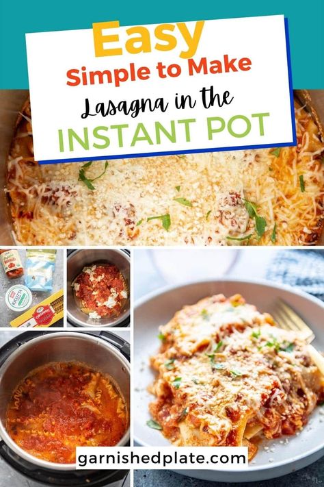 The easiest lasagna you'll ever make in your life! This lasagna requires only 4 ingredients and takes only 5 minutes to cook in the Instant Pot! Essen, Holistic Eating, Instant Pot Lasagna Recipe, Healthy Lasagna Recipes, Lasagna With Cottage Cheese, Instant Pot Lasagna, Healthy Lasagna, Appetizers Healthy, Easy Lasagna Recipe