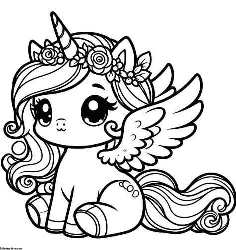 20 Alicorn Coloring Pages (Free Unique Printables) Unicorn Pictures To Color, Horse Cartoon, Free Printable Coloring Sheets, Free Kids Coloring Pages, Unicorn Drawing, Unicorn Printables, Unicorn Coloring, Unicorn Pictures, Unicorn Colors