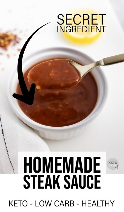 This Keto steak sauce is the perfect recipe for topping your yummy grilled to steaks. It adds flavor without piling on the carbs. Steak Toppings, Keto Sauce, Keto Steak, Steak Sauce Recipes, Dairy Free Keto Recipes, Keto Sauces, Easy Steak, Low Carb Sauces, Steak Sauce