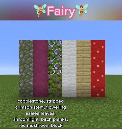 Minecraft Fairy Cottage, Block Pallets, Houses Blueprints, Construction Minecraft, Houses Minecraft, Mc Builds, Fairy Cottage Core, Minecraft Theme, Minecraft Blocks