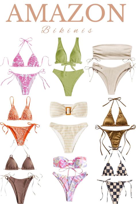 Cheap Trendy Swimwear For Beach Season, Affordable Bathing Suits, Cute Summer Bikinis Aesthetic, Cutest Bikinis, Cute Affordable Bikinis, Cute Cheap Bikinis, Affordable Swimsuit Brands, Where To Get Cute Cheap Bikinis, Affordable Bikinis