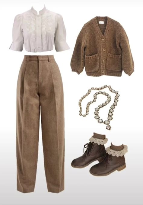 Light Academia Fall Outfits, Cottagecore Academia Outfits, Cottagecore Business Casual, Modern Cottagecore Outfit, Cottagecore Outfit Ideas, Light Academia Outfit, Fall Cottagecore, Academia Aesthetic Outfit, Cottagecore Outfit