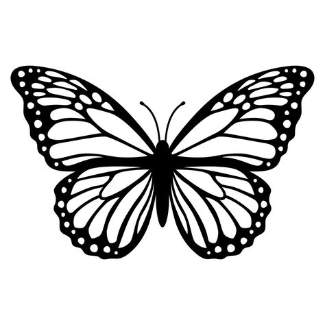 ¡Descarga el vector libre de regalías silueta de mariposa monarca. ilustración vectorial aislado sobre fondo blanco 11588681 de Vecteezy para su proyecto y explora más de un millón de otros vectores, iconos y gráficos clipart! Monarch Butterfly Svg, Butterfly Vector Illustration, Tattoo Papillon, Butterfly Tattoo Design, Monarch Butterfly Tattoo, Butterfly Tattoo Stencil, Silhouette Butterfly, Butterfly Vector, Black And White Butterfly