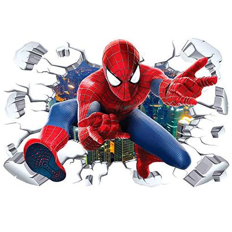 Superhero Wall Stickers, Wall Stickers For Kids, Superhero Wall, Image Spiderman, Spiderman Kids, Marvel Wall, Superhero Wall Art, Avengers Superheroes, Playroom Wall Decor