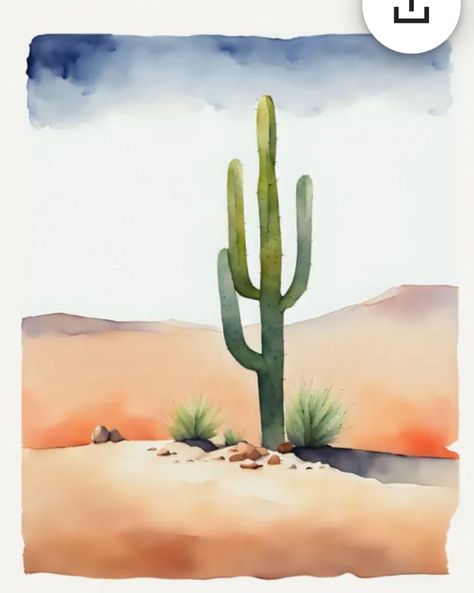 Desert Watercolor, Easy Watercolor, Drawings, Water, Color