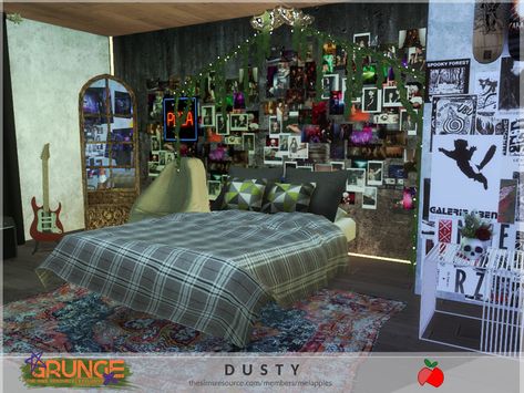 The Sims Resource - GRUNGE Dusty bedroom Sims 4 Grunge Clutter, Sims 4 Cc Grunge Bedroom, Sims 4 Grunge Room Cc, Sims 4 Dressing Room Cc, Sims 4 Alternative Cc Furniture, Sims 4 Grunge Furniture, Ts4 Wall Cc, Sims 4 Alpha Build Cc, Sims 4 Clutter Cc Bedroom