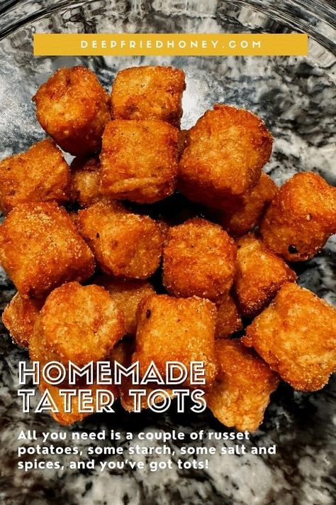 Diy Tater Tots Homemade, Homemade Tater Tots, Tater Tot Recipes, Fried Steak Recipes, Bistro Menu, Frozen Hashbrowns, Tator Tots, Potato Pasta, Gluten Free Sides