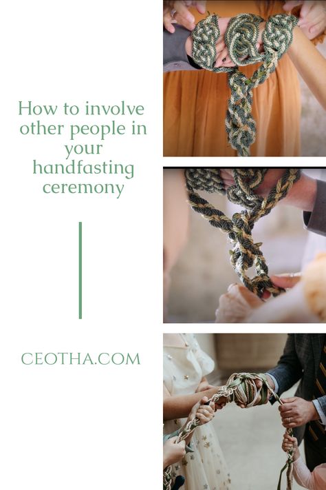 How To Tie A Handfasting Knot, Hand Wrapping Ceremony, Hand Fasting Ceremony Ribbons, Handfasting Knot Tutorial, Irish Handfasting Ceremony, How To Make A Handfasting Cord, Handfasting Knot, Hand Tying Ceremony, Celtic Handfasting Ceremony