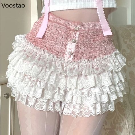 Just found this amazing item on AliExpress. Check it out! $26.54 | Cute Lolita Style Lace Shorts Women Sweet Ruffles Elastic Waist Multilayer Bottoming Shorts Girls Kawaii Y2k Short Pants Summer Ruffle Shorts Outfit, Womens Lace Shorts, Kawaii Y2k, Y2k Shorts, Pants Summer, Shorts Women, Ruffle Shorts, Book Decor, Lolita Fashion