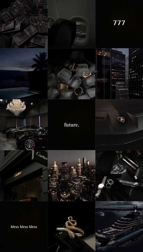 Luxury Lifestyle Dreams Wallpaper, Channel Pictures For Wall Collage, Black Aesthetic Wallpaper Money, Billionaire Lifestyle Wallpaper Iphone, Luxury Lifestyle Collage Wallpaper, Money Dark Wallpaper, Black And Gold Iphone Aesthetic, Rich Collage Aesthetic, Rich Lifestyle Wallpaper Iphone