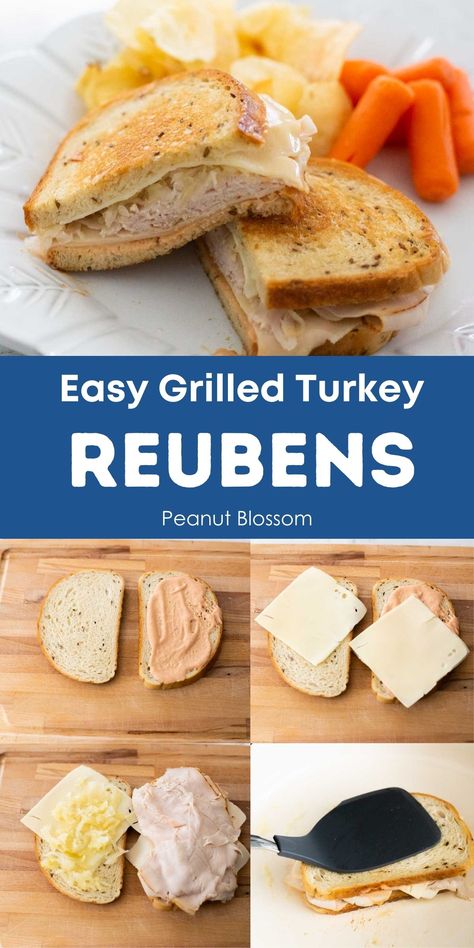 Turkey Ruben, Turkey Reuben Sandwich, Caleb Martin, Turkey Reuben, Sandwich Recipes For Kids, Reuben Sandwiches, Turkey Sandwiches Recipes, Peanut Gallery, Easy Sandwich Recipes