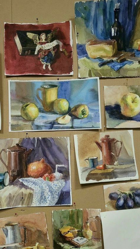 Art Portfolio Ideas For Students, Art Reference Photos Objects Aesthetic, Art Portfolio Aesthetic, Artist Aesthetic, 수채화 그림, Arte Inspo, Wow Art, A Level Art, Still Life Art