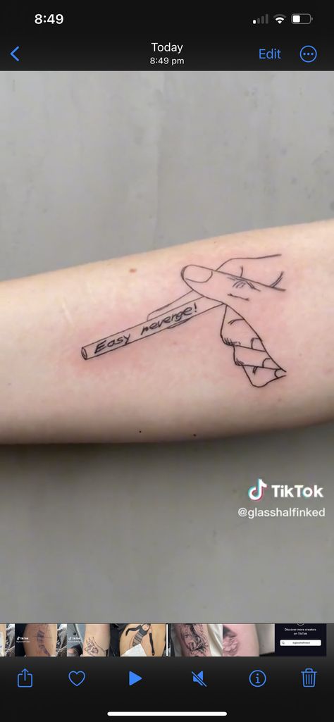 Easy Revenge Tattoo, Revenge Tattoo, Easy Revenge, Tattoo Easy, I Tattoo, Revenge, Tattoo Ideas, Tattoos, Quick Saves