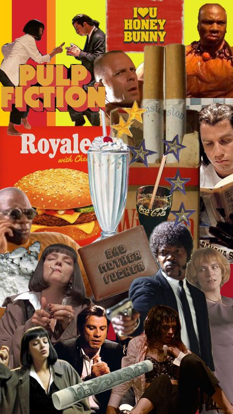 Pulpfiction Pulp Fiction Aesthetic, Honey Bunny Pulp Fiction, Fiction Aesthetic, Uma Thurman, Honey Bunny, Quentin Tarantino, Film Aesthetic, Pulp Fiction, Collage