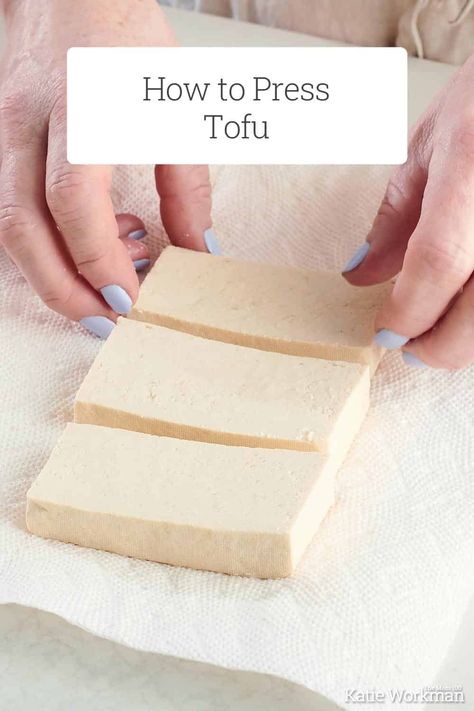 How To Drain Tofu, Press Tofu, Firm Tofu Recipes, Tofu Press, Dried Tofu, Tofu Recipes Easy, Vegetarian Stir Fry, How To Press Tofu, Tofu Recipe