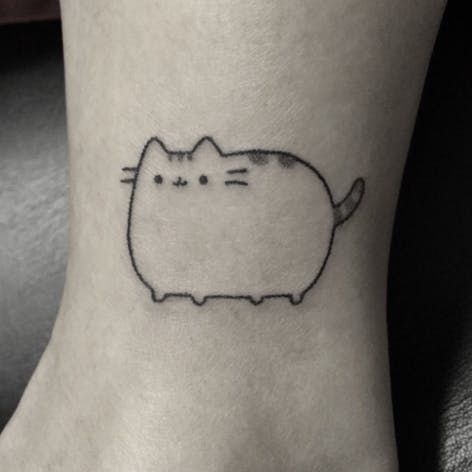 Fat Cat Tattoo, Snow Tattoo, Stick Poke Tattoo, Funky Tattoos, Hand Poked Tattoo, Cute Little Tattoos, Poke Tattoo, Best Friend Tattoos, Dream Tattoos