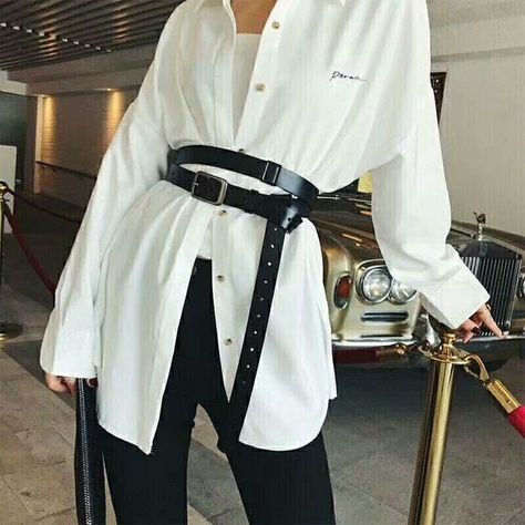 Pijamas Women, Leisure Dress, Woman Personality, Fashion Belts, Black Leather Belt, Womens Fashion For Work, Fashion Mode, Looks Style, Mode Inspiration