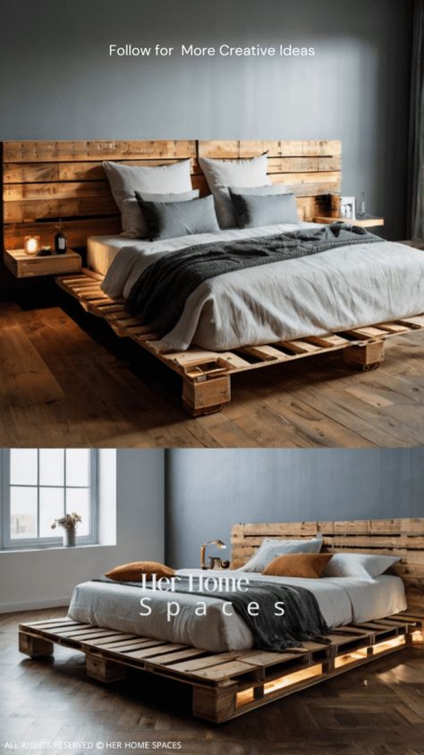 DIY Pallet Bed Ideas To Transform Your Space Incredibly Amazing Diy Pallet Bed Ideas, Pallet Bed Ideas, Diy Pallet Bed, Pallet Beds, Pallet Bed, Bed Ideas, Diy Pallet, Love Home, Pallet Diy