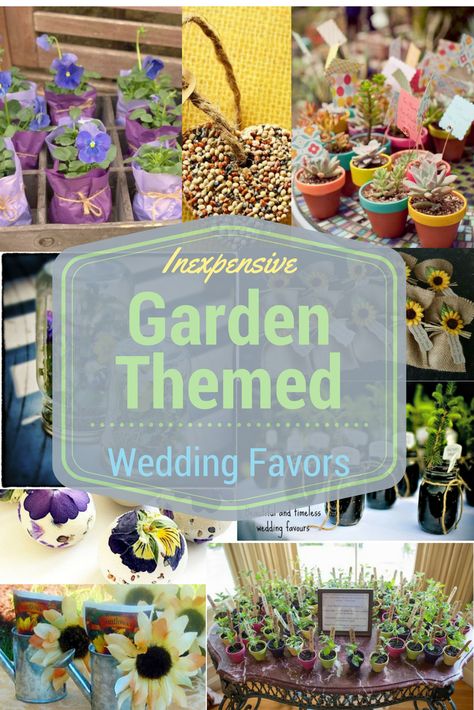 Since it is Spring and the time for wedding planning, I thought it might be fun to find inexpensive garden themed wedding favors for those of us who love the earth and want to incorporate Mother Nature into our wedding! Garden Theme Wedding Favors, Ceremony Planning, Garden Themed Wedding, Simple Wedding Favors, Candy Pillows, Garden Wedding Favors, Creative Wedding Favors, Inexpensive Wedding Favors, Wedding Mementos