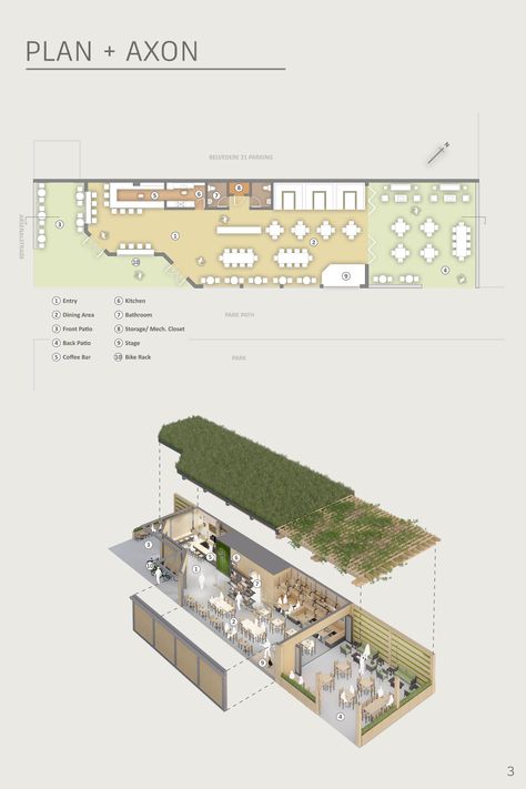 The Hub Coffee Bar | Urban Design Project Cafe Plan Architecture, Coffee Shop Plan, Cafeteria Plan, Modern Coffee Bar, Library Renovation, Cafe Design Inspiration, Cafe Plan, Shop Architects, Bar Plans