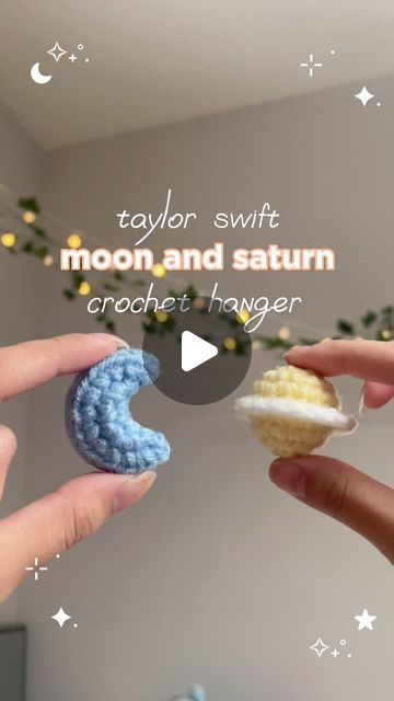 Moon And Saturn Crochet, Saturn Crochet Pattern, Crochet Saturn, Love You To The Moon And To Saturn, Moon Crochet Pattern, Crochet Moon, Moon And Saturn, Moon Crochet, Moon And To Saturn