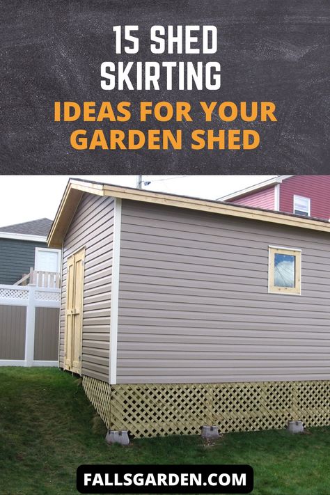 Shed Steps Ideas, Bottom Of Shed Ideas, Shed On A Hill, Shed Underpinning Ideas, Behind Shed Ideas, Shed Skirt Ideas, Shed Skirting Ideas Diy, Under Shed Skirting Ideas, Ideas To Cover Bottom Of Shed