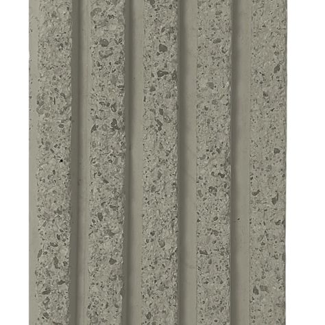 RealCast Fluted - Natural Grey Sample Concrete Panels Interior, Fluted Stone, Fluted Concrete, Exterior Cladding Options, Concrete Board, Mobile Home Skirting, Interior Brick, Faux Stone Panels, Concrete Panel