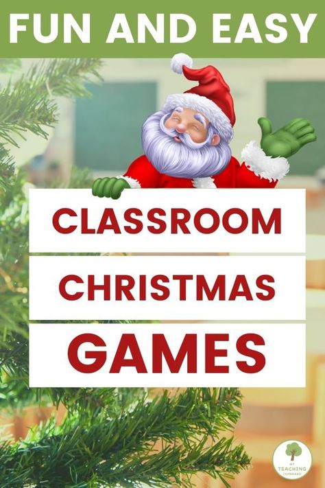 Christmas Classroom Games Kindergarten, Christmas Games 4th Grade, Classroom Christmas Party 2nd Grade, Easy Christmas Games For Preschoolers, Christmas Games For First Grade Party, Christmas Games For 1st Grade Party, Games For School Christmas Party, Christmas Classroom Games For Kids, Christmas Games Preschoolers