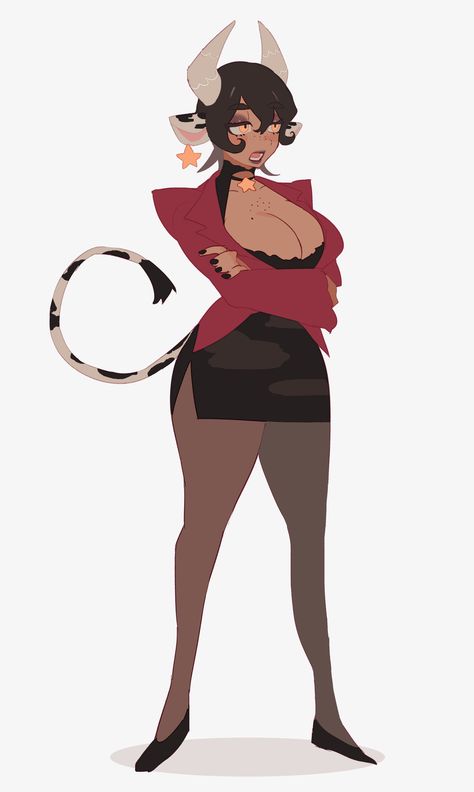 Cow Oc, Female Character Design, Dnd Characters, Creature Art, Cartoon Art Styles, Fantasy Character Design, Cute Anime Character, Character Design Inspiration, Character Concept