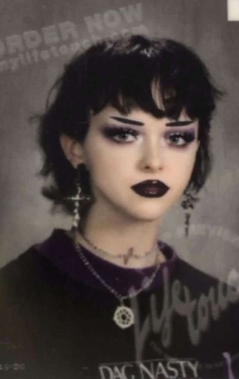 Hair, Make Up, Black, Goth Hair, Black Lipstick, Dark Makeup, Piercings, A Woman, Makeup