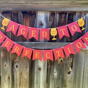 Aged to Perfection Banner Aged to Perfection Wine Happy | Etsy Wine Birthday Party Decorations, Wine Birthday Party, Wine Party Theme, Happy Birthday Wine, Truck Theme Birthday, 60th Birthday Party Decorations, Glamping Birthday, 29th Birthday, Birthday Wine