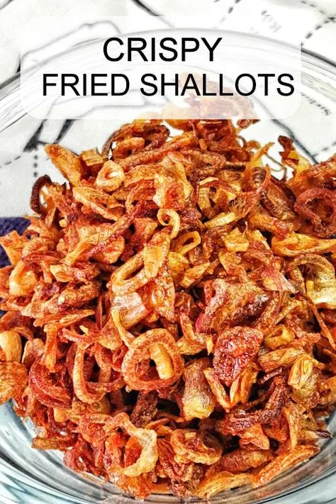 Recipe Using Shallots, Asian Condiments, Chinese Dessert Recipe, Shallots Recipe, Shallot Recipes, Chives Recipe, Asian Vegetarian Recipes, Crispy Shallots, Authentic Chinese Recipes