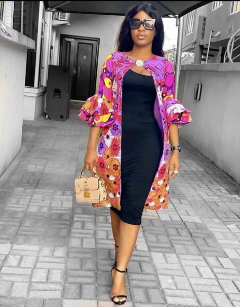 Ankara Long Gown Styles, African Print Tops, Mode Kimono, Short African Dresses, African Fashion Skirts, African Wear Dresses, African Lace Dresses, African Fashion Ankara, African Fashion Modern