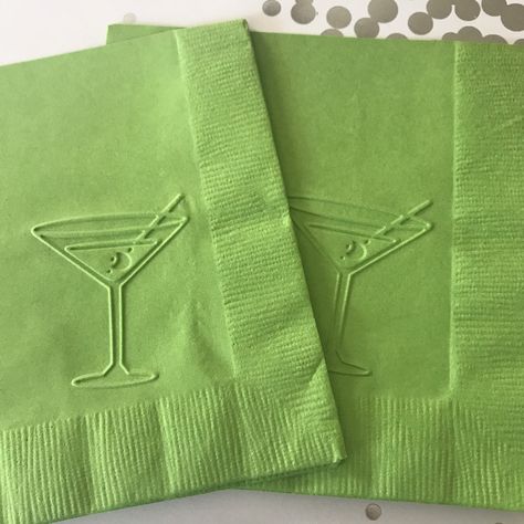 Martini Napkin Embossed Paper Napkin Birthday Wedding Bachelor Party Bachelorette Party Bar Party Martini Beverage - Etsy Embossing Folder, Party Bar, Bar Party, Party Bars, Party Bachelorette, Embossed Paper, Beverage Napkins, Party Items, Bachelor Party