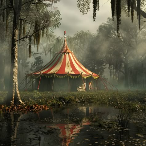 Circus Tent Illustration, Alter Aesthetic, Spooky Circus, Halloween Fall Outfits, Song Illustration, Circus Scene, Cirque Vintage, Dark Fantasy Book, Haunted Carnival